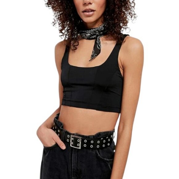 Free People black Intimately FP be cool brami size XS - Picture 1 of 6